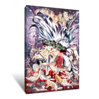 Image of Faerie Waitch of Cats Canvas Print