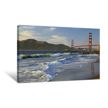 Image of Golden Gate Bridge Sunset Canvas Print