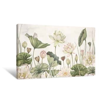 Image of Lovely Water Lillies Canvas Print