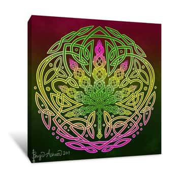 Image of Celtic Canabis Canvas Print