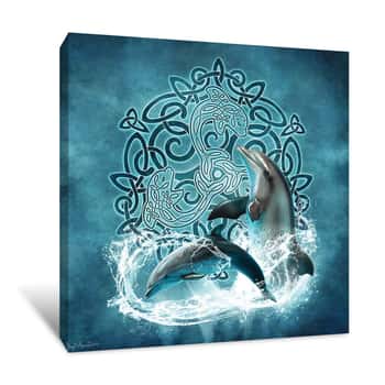 Image of Celtic Dolphin Canvas Print