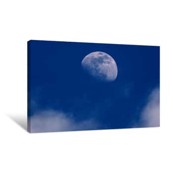 Image of Moon During the Day 1 Canvas Print