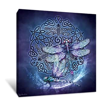 Image of Celtic Dragonfly Canvas Print