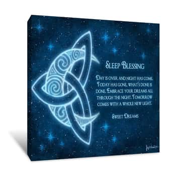 Image of Celtic Moon Sleep Blessing Canvas Print
