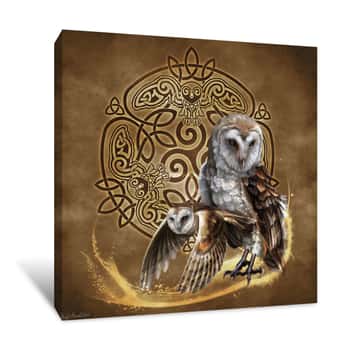 Image of Celtic Owl Canvas Print