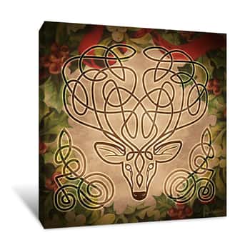 Image of Celtic Stag Canvas Print
