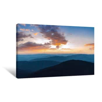 Image of Blue Ridge Sunset   Canvas Print