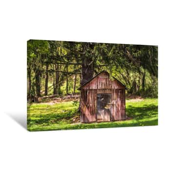 Image of Old Barn in the Woods Canvas Print