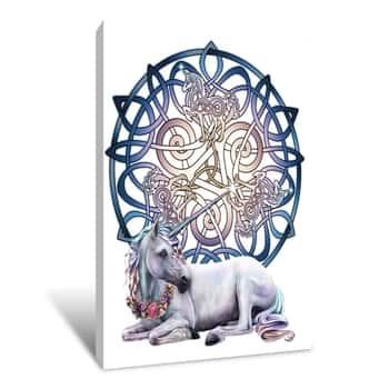 Image of Celtic Unicorn Canvas Print
