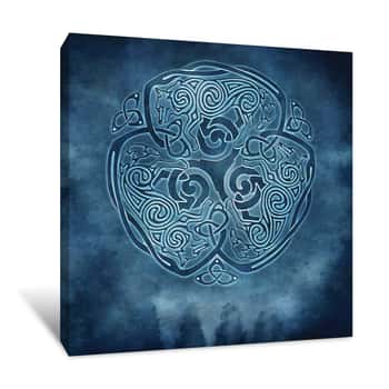 Image of Celtic Wolf Canvas Print