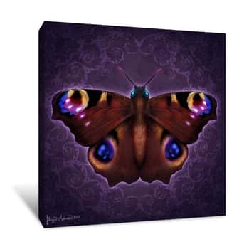 Image of Damask Butterfly Canvas Print