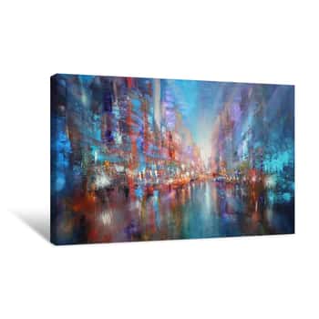 Image of The City on the River Artwork Canvas Print