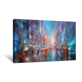 Image of The Blue City on the River Canvas Print