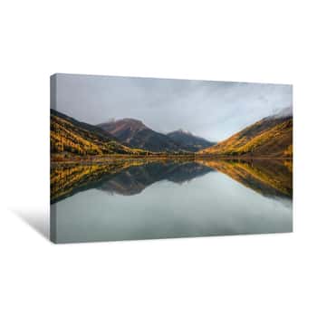 Image of Autumn Reflection at Red Mountain Pass Canvas Print