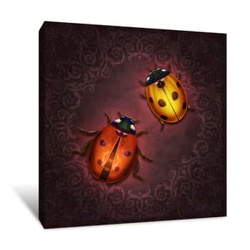 Image of Ladybugs Canvas Print