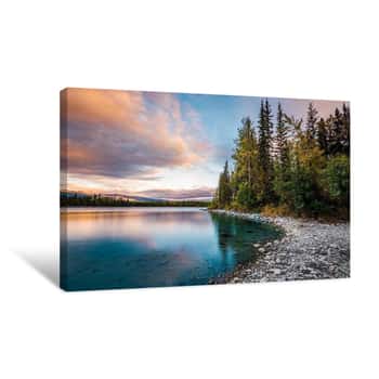 Image of Boya Lake Sunset Canvas Print