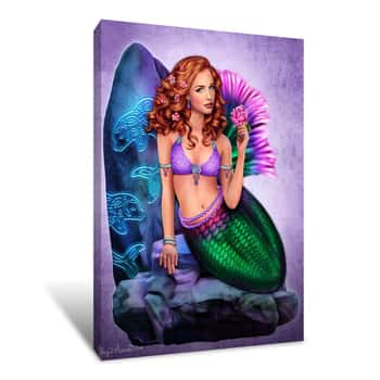 Image of Mermaid Celtic Stone Canvas Print