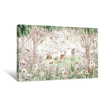 Image of Forest Friends Spring Canvas Print