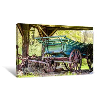 Image of Close Up of Old Wagon Canvas Print