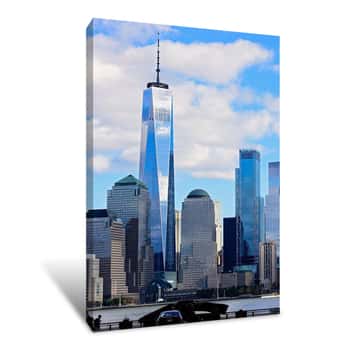 Image of One World Trade Center View from Jersey City Canvas Print