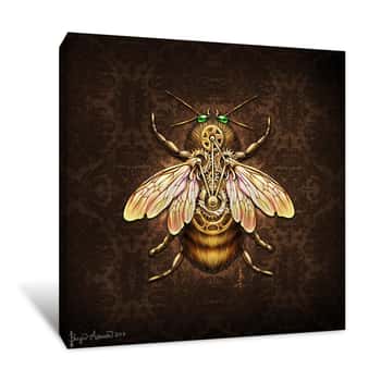 Image of Steampunk Bee Canvas Print