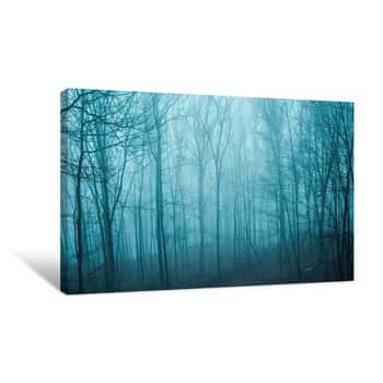 Image of Foggy Barren Trees 1 Canvas Print