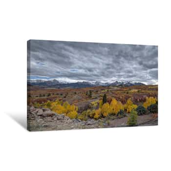 Image of Autumn Story Over Dallas Divide 3 Canvas Print
