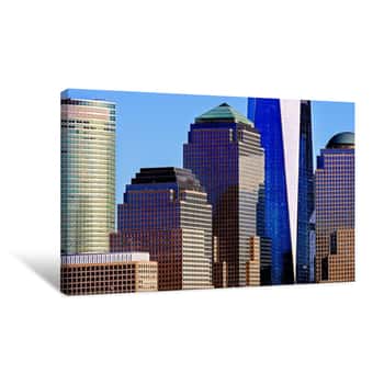 Image of Close-up View of Skyscrapers Surrounding One World Trade Center Canvas Print