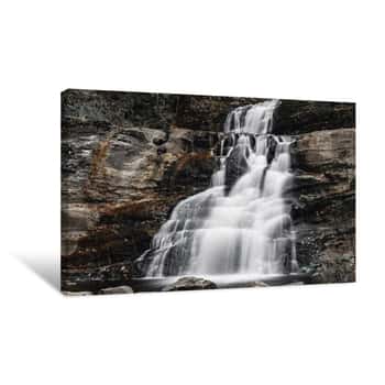 Image of Waterfall on a Gray Cliff 1 Canvas Print