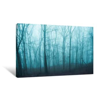 Image of Foggy Barren Trees 2 Canvas Print