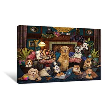 Image of Woofing From Home Canvas Print