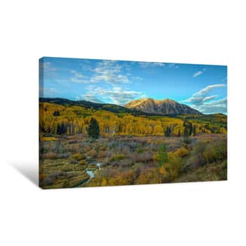 Image of Autumn Sunrise Over East Beckwith Mountain Canvas Print