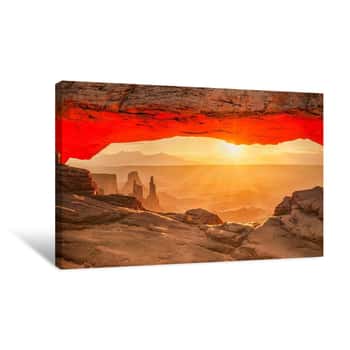 Image of Mesa Arch Sun Flare 2 Canvas Print