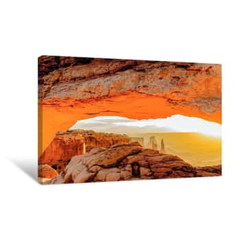Image of Mesa Arch Sun Flare 3 Canvas Print