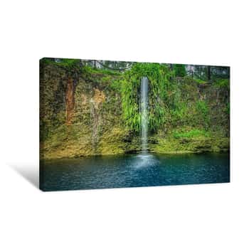 Image of Rainy Afternoon at Blue Grotto Canvas Print