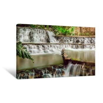 Image of Riverwalk Waterfall 2 Canvas Print