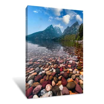 Image of Colored Pebbles Canvas Print