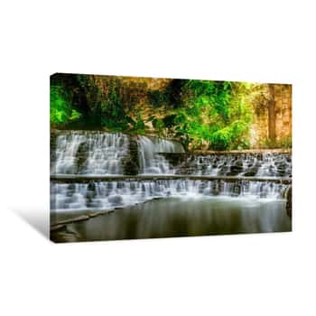 Image of Riverwalk Waterfall Canvas Print