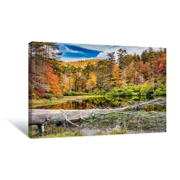 Image of Smoky Mountains Autumn Lake 2 Canvas Print
