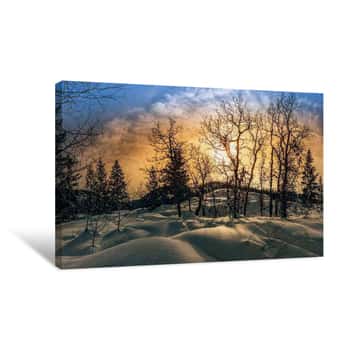 Image of Snowy Sunrise Canvas Print