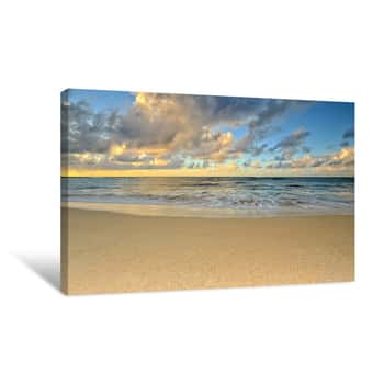 Image of Poipu Beach Sunrise Kauai Canvas Print