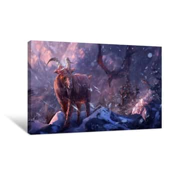 Image of Dawn of the Goat Canvas Print