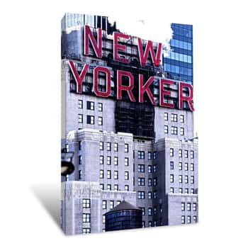 Image of Close-up View of New Yorker Hotel Canvas Print