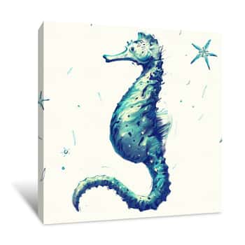 Image of Seahorse 5 Belly Canvas Print