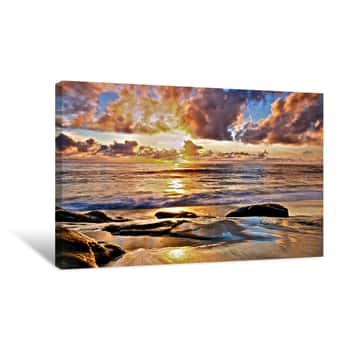 Image of Sunset at Windansea Beach Canvas Print