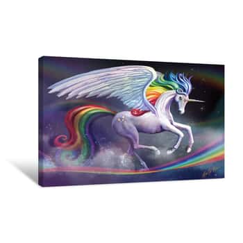 Image of Rainbow Unicorn Dancer Canvas Print