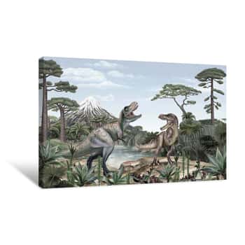 Image of Terrific T-Rex Canvas Print