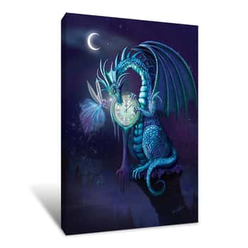 Image of Time Dragon Sapphire Canvas Print