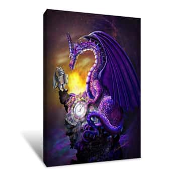 Image of Time Dragon Amethyst Canvas Print