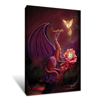 Image of Time Dragon Scarlet Canvas Print